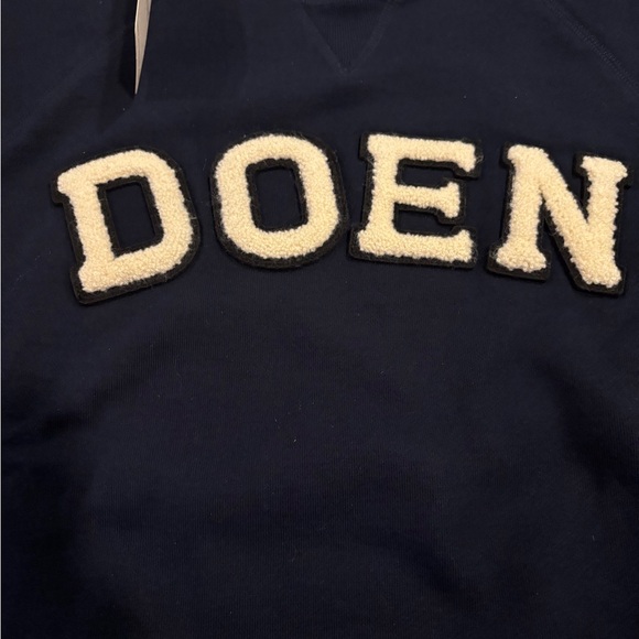 DOEN Varsity Sweatshirt/ Dark Navy M - Picture 7 of 8